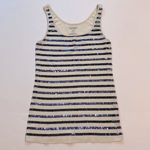 Old Navy Medium Sequin Stripe Tank Top D24